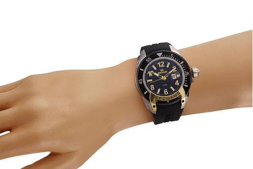 Relógio Masculino Royal Marine Silicone Preto