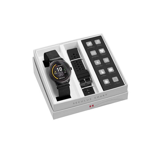Relógio Smartwatch Malha de Aço Preto