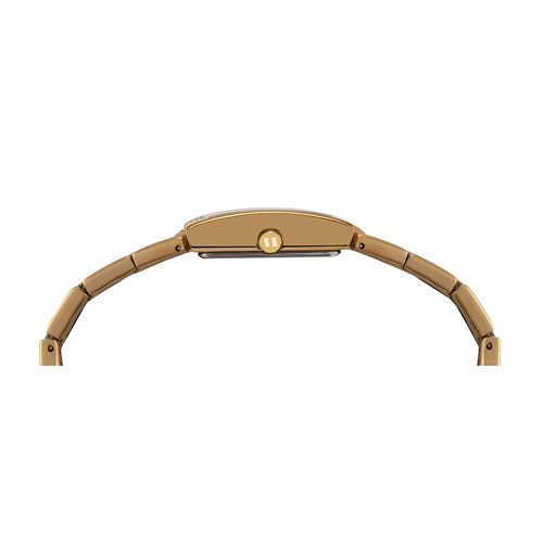 Relógio Feminino Quadrado Texturizado Dourado