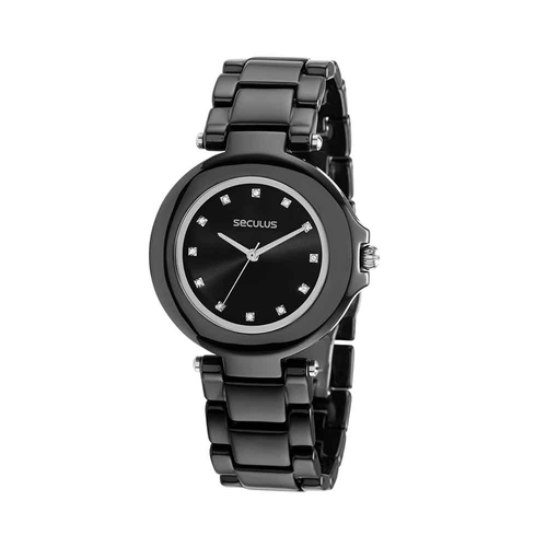 Relógio Feminino Cerâmica Preto
