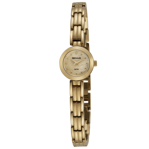 Relógio Feminino Clássico Madrepérola Dourado