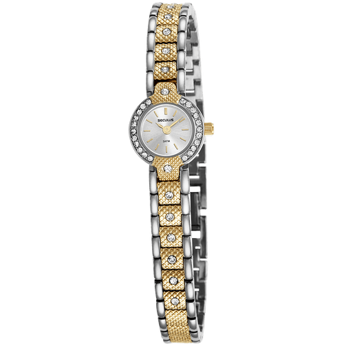 Relógio Feminino Clássico Prata E Dourado