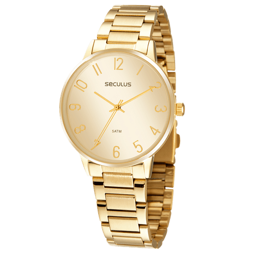Relógio Feminino Moderno Dourado