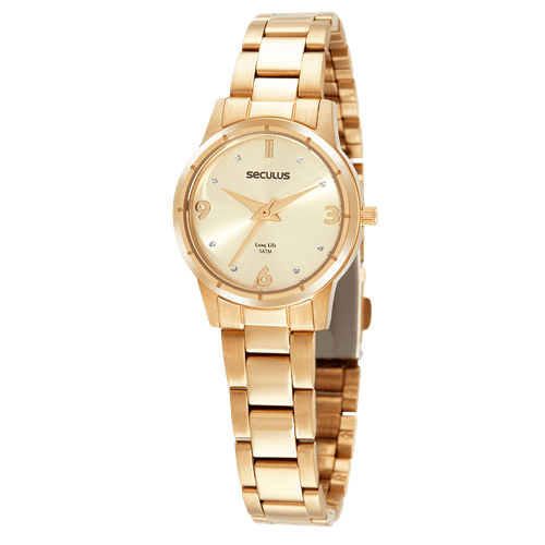 Relógio Feminino Casual Dourado