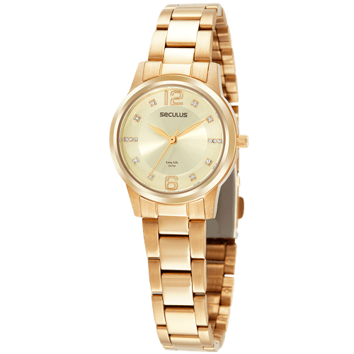 Relógio Feminino Casual Dourado