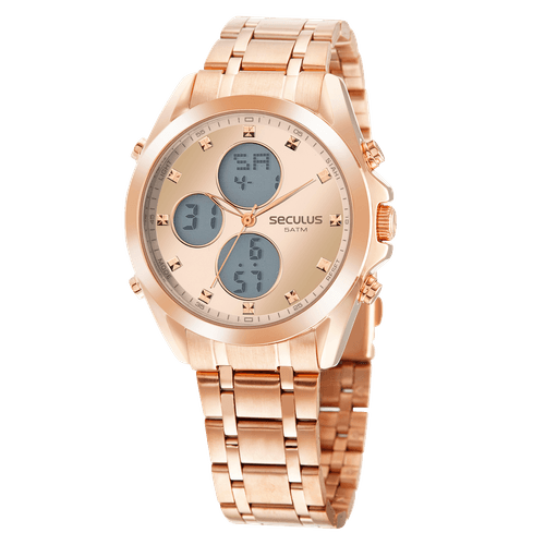 Relógio Feminino Anadigi Moderno Rose Gold
