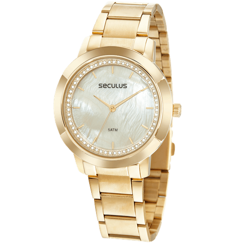 Relógio Feminino Casual Dourado