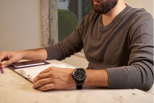 Relógio Masculino Calendário Preto