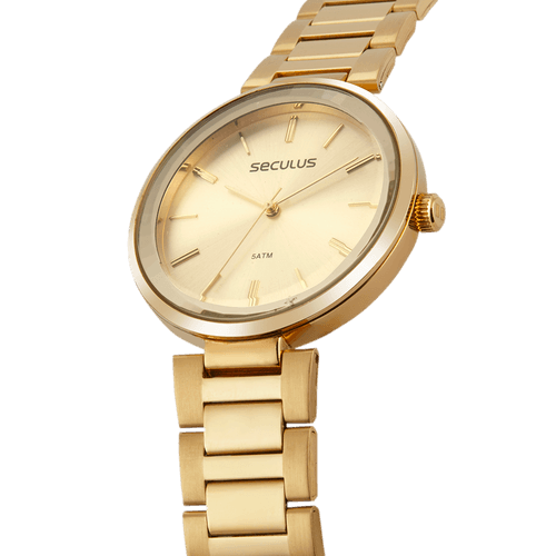 Relógio Feminino Moderno Minimalista Dourado