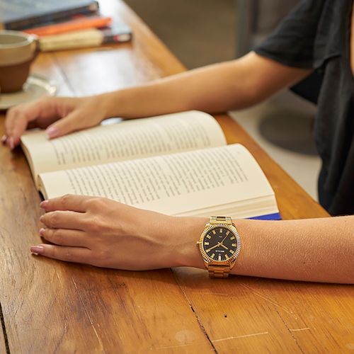 Relógio Feminino Casual Dourado