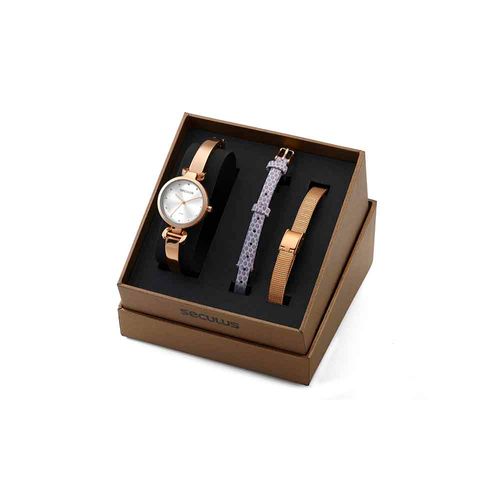 Relógio Feminino Troca Pulseira Rosé