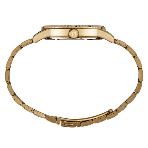 Relógio Feminino Catraca Facetada Dourado