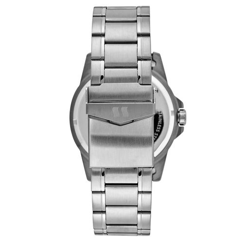 Relógio Masculino Casual Aço Prata