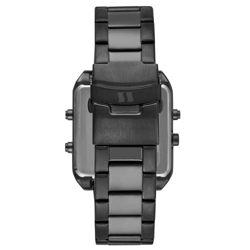 Relógio Masculino Quadrado Anadigi Aço Preto