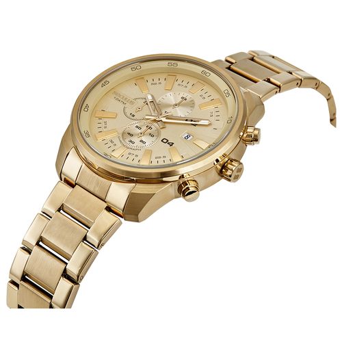 Relógio Masculino Cronógrafo Aço Dourado