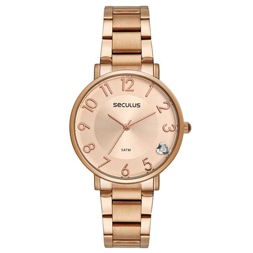 Kit Relógio Feminino Com Pulseira Love Rosé