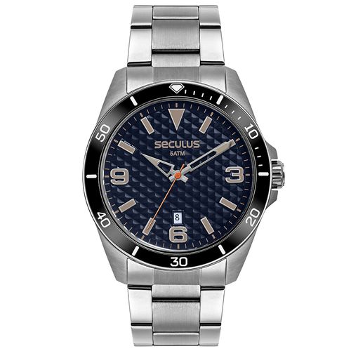 Kit Relógio Masculino Com Canivete Prata