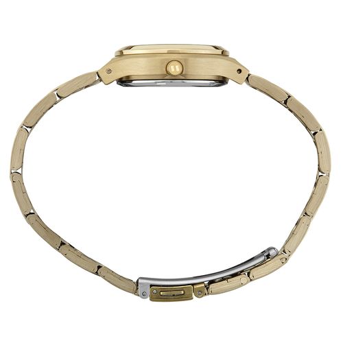 Relógio Feminino Madrepérola Cristais Dourado