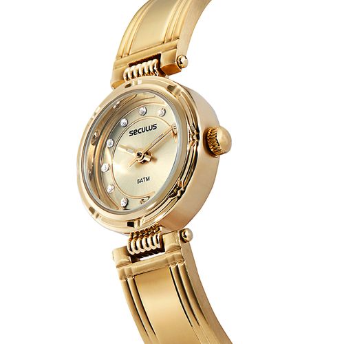 Relógio Feminino Clássico Dourado