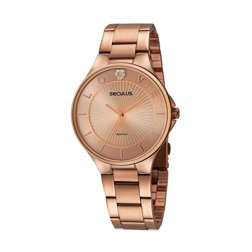 Kit Relógio Feminino Love Rosé com Pulseira