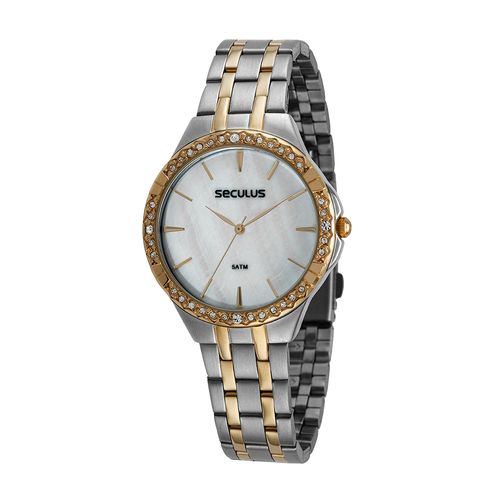 Kit Relógio Feminino Casual Bicolor