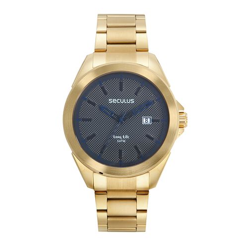 Relógio Masculino Aço Casual Dourado