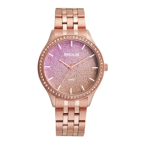 Relógio Feminino Visor Degradê Rosé