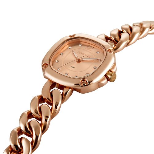 Relógio Feminino Quadrado Corrente Rose