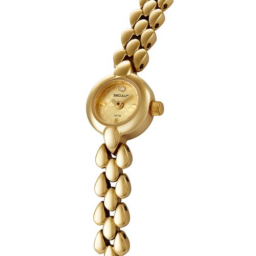 Relógio Feminino Clássico Aço Dourado
