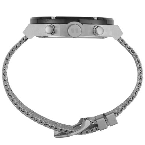 Relógio Masculino Cronógrafo Malha de Aço Prata