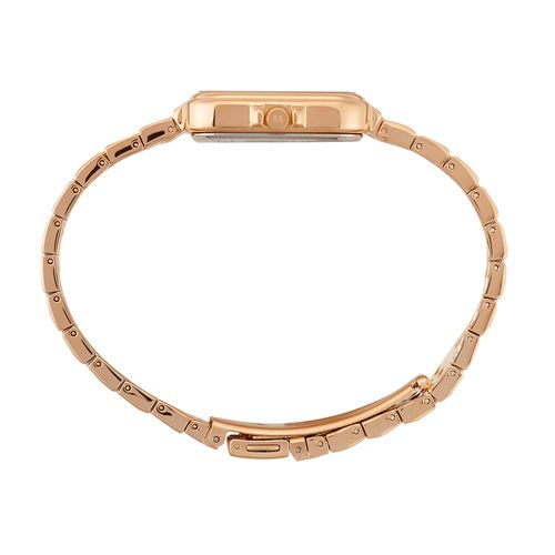 Relógio Feminino Quadrado Serpens Cristais Rosé
