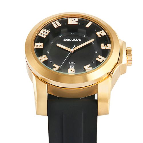 Relógio Masculino Casual 3D Silicone Preto