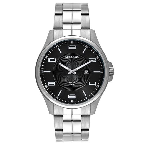 Kit Relógio Masculino Casual Prata Com Pulseira