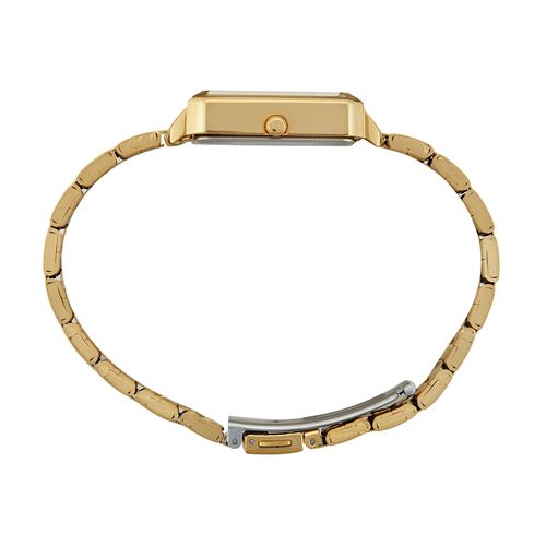 Relógio Feminino Aço Quadrado Dourado