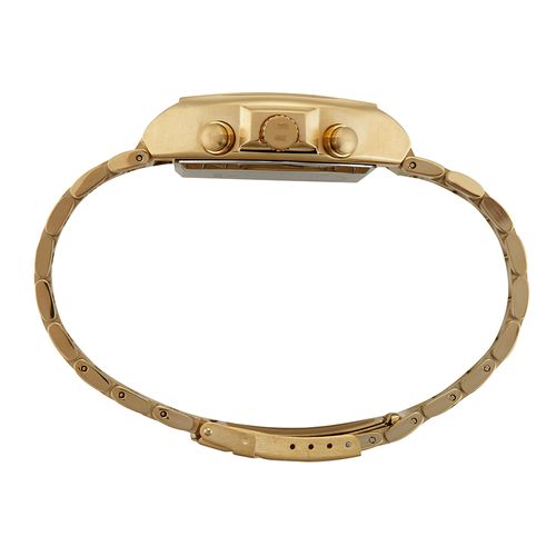 Relógio Masculino Anadigi Quadrado Dourado