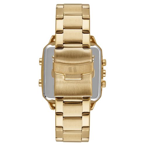 Relógio Masculino Anadigi Quadrado Dourado