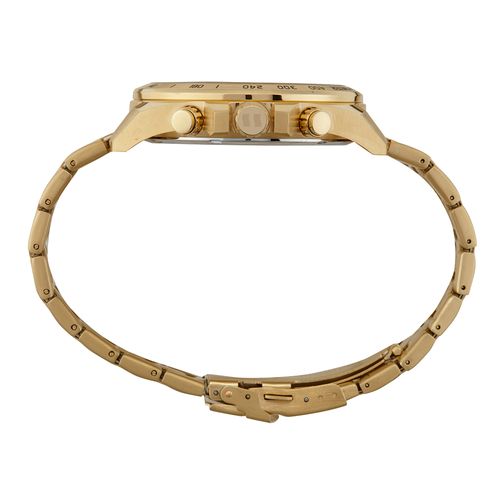Relógio Masculino Aço Cronógrafo Dourado