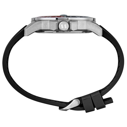 Relógio Masculino Com Calendário Silicone Prata