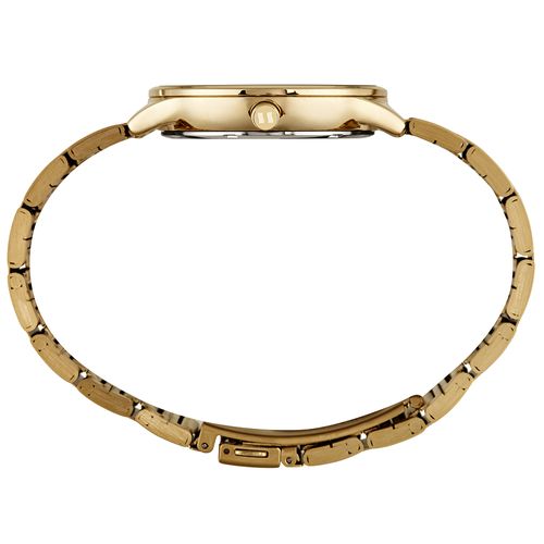 Relógio Feminino Madrepérola Cristais Dourado