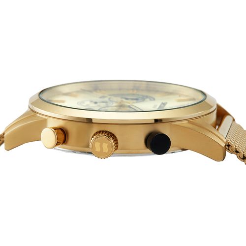 Relógio Masculino Cronógrafo Aço Dourado