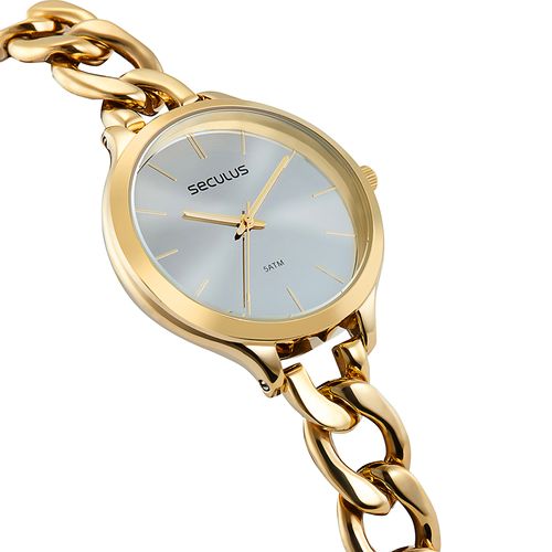 Relógio Feminino Corrente Dourado