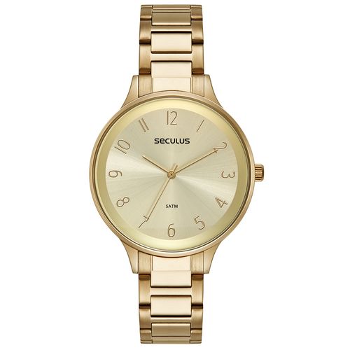Kit Relógio Feminino Casual Dourado Com Semijoias Coração
