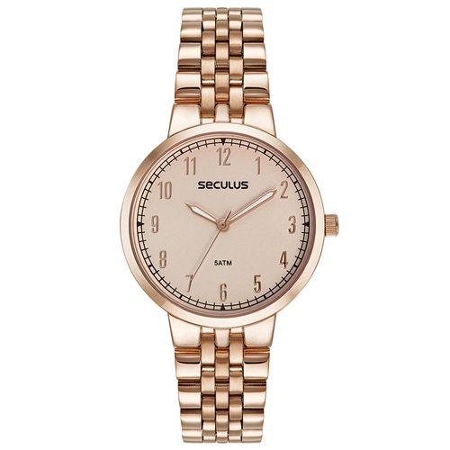 Relógio Feminino Cristais Rosé