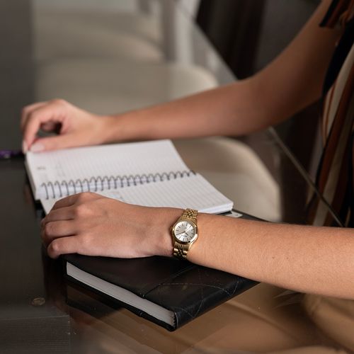 Relógio Feminino Aço Dourado