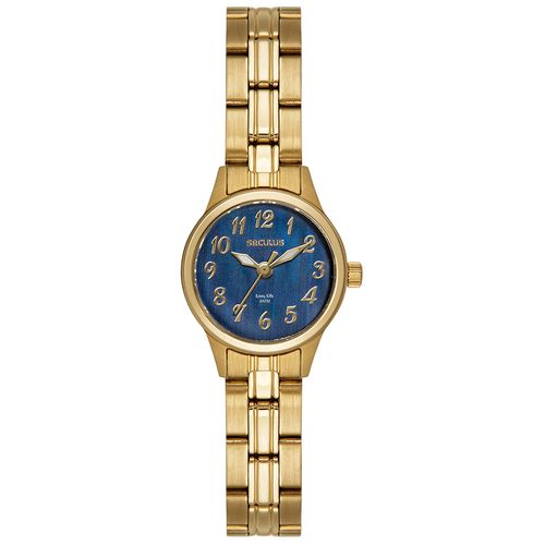 Relógio Feminino Aço Madrepérola Dourado