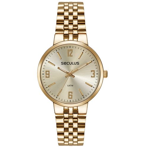 Relógio Feminino Casual Dourado
