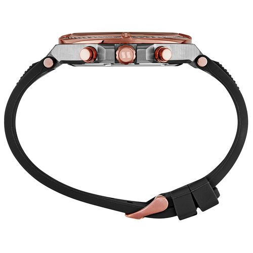 Relógio Masculino Cronógrafo Silicone Bicolor