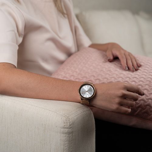 Relógio Feminino Casual Rose Calendário