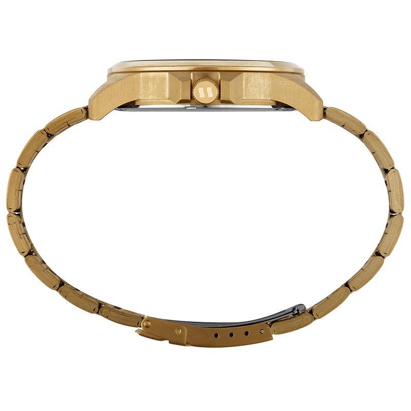 Relógio Masculino Aço Visor Dupla Textura Dourado - Seculus
