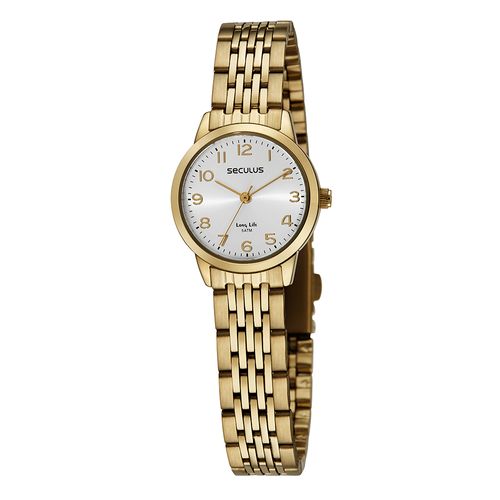 Kit Relógio Feminino Clássico Dourado Com Pulseira Berloques